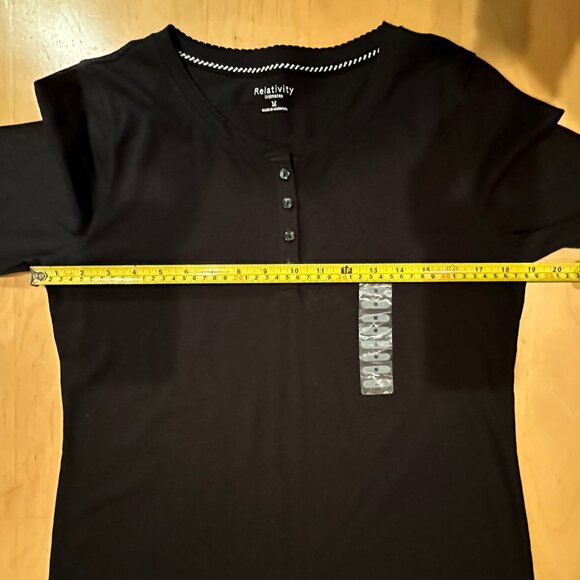 Relativity 2-Piece Black & Gray Pajama Set Women’s Medium - Picture 7 of 11